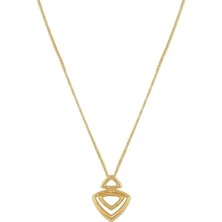 STANDART LİZ Aria Üçgen   14 Ayar Sarı Altın Kolye Tasarım