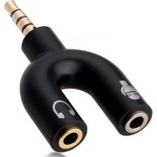 Alfais 4456 3.5 mm Kulaklık Mikrofon Ayırıcı Çoklayıcı Adaptör Analog Bağlantı ile Uyumlu