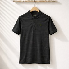 Macade Golf Tx Camo Bomber T-Shirt P020210316 Siyah