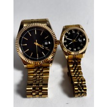 Yafani Gold Kordon Modern Çift Saati