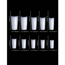 BİYUTREND 500'LÜ Şeffaf Protez Tırnak Tipsi | Profesyonel Takma Tırnak Seti | Jel ve Akrilik Uyumlu Tips