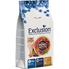 Exclusion 1,5 kg Düşük Tahıllı Monoprotein Sığır Etli Kedi Maması Süper Premium Kalite