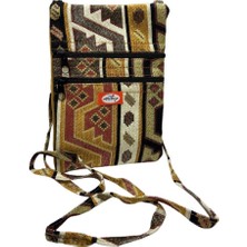 Otantik Desenli Fermuarlı Askılı Çanta Özel Dikim - GS301 (Lisinya)