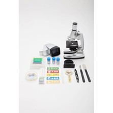 -50X-100X-200X-400X-600-1200X  Çocuklariçin Eğitici  Projektörlü Mikroskop Seti ( Lisinya )