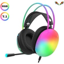 Akinco Kablosuz Bluetooth Kulaklık Rgb Işıklı Kulak Üstü 5.3 Bluetooth Bağlantılı