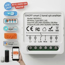 Tuyam Smart Tuya Destekli 2 Kanallı Işık Anahtarı Uzaktan Kontrol