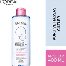 L'Oréal Paris Micellar Su 400 ml Hassas Ciltler İçin Arındırıcı Etkili Kusursuz Makyaj Temizleme