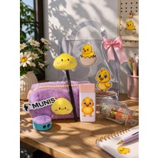 Munis Sevimli Hayvan Temalı Kırtasiye Seti / Peluş Kalem Kutusu, Hbkalem, Silgi, Washi Bantlar, Kalemtıraş