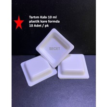 İTHAL Tartım Kabı 10 Ml, Plastik Kare Formda ( 10 Adet / Pk ) 45X45X8 mm