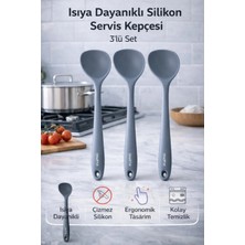 Single ( 3 Adet ) Kepçe Ultra Sert Uçlu Isıya Dayanıklı Yanmaz Yapışmaz