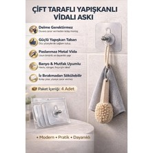 Single ( 4 Adet ) Iz Bırakmayan Elbise, Raf, Mutfak, Banyo, Rakı Askısı Kancası