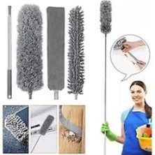 Single Mikrofiber Manyetik Anti-Statik Bükülebilen Toz Alma 3 Lü Full Set Uzayabilen Saplı Mop