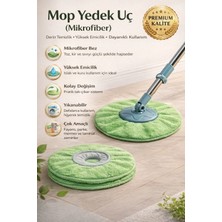Single Mikrofiber Başlık 2katlı Döner Moplar İçin Yüksek Emicilik Özelliği ile Derin Temizlik