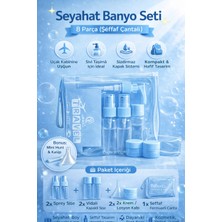 Single 8 Parça Seyahat Bakım ve Kozmetik Seti Düzenleyici Uçak Araba Kabin Uyumlu Premium Set