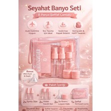 Single 8 Parça Seyahat Bakım ve Kozmetik Seti Düzenleyici Uçak Araba Kabin Uyumlu Premium Set