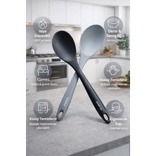 Single ( 2 Adet ) 30 cm Jumbo Boy Silikon Yemek Kaşığı