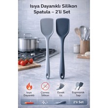 Single ( 2 Adet ) Sert Uçlu Ekstra Geniş Ağızlı Silikon Spatula