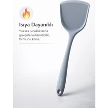 Single ( 1 Adet ) Sert Silikon Isıya Dayanıklı Yanmaz Yapışmaz Spatula