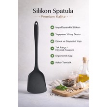 Single ( 1 Adet ) Sert Silikon Isıya Dayanıklı Yanmaz Yapışmaz Spatula