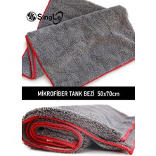 Single Mikrofiber Kırmızı Biyeli Oto Yıkama ,kurulama ,araba Tank Temizlik Bezi 50X70 cm