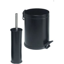 MaxiFlow Çöp Kovası Siyah 2'li Banyo Seti