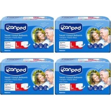 Canped Belbantlı Tekstil Hasta Bezi Büyük Boy L 30lu 4 Paket 120 Adet Yetişkin Kullanıma Uygun