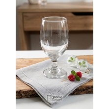 Fiamma Şeffaf Cam Kadeh Bardak - Ayaklı, Şık Tasarım, Su, Bira, Meşrubat Bardağı 360 ml 4'lü Set