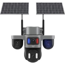 Akinco Çift Solar Panelli 4g Kablosuz Ip Güvenlik Kamerası 9mp Hareket Takipli