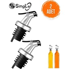 Single Yağdanlık Ucu ( 2 Adet ) Akıtmaz Kapaklı Şişe Ucu Tıpa Silikon Yağ Dökme Aparatı Mutfak Aksesuarı