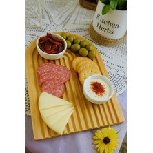 Single Bambu Ahşap Çok Amaçlı Sunum ve Kesme Tahtası