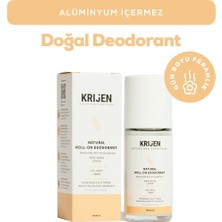 Krijen Roll-on Deodorant 50 ml Unisex Odunsu Gül Ağacı ve Limon Kabuğu Aromalı Pudrasız Doğal