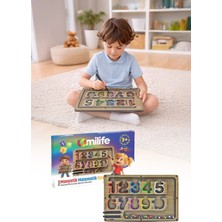 Omilife Manyetik Renkli Sayma ve Eşleştirme Labirenti - Ahşap Montessori Oyuncağı, 3-5 Yaş Çocuklar Için Eğitici, Eğlenceli ve Taşınabilir Manyetik Boncuk Oyun Seti