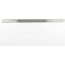 Tekno İstanbul Çift Taraflı Paslanmaz Çelik Metal Cetvel 50 cm