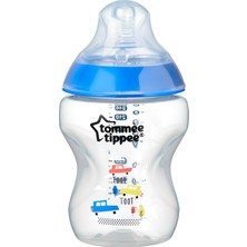 Tommee Tippee Geniş Ağızlı Biberon 260 ml Mavi Renk Polipropilen Malzeme ile 0-3 Ay Bebekler İçin