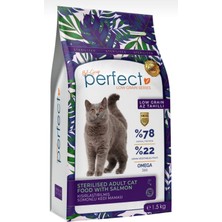 Perfect Az Tahıllı Somonlu Kısırlaştırılmış Kedi Maması 1.5 kg Premium Kalite