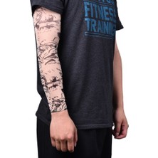 Giyilebilir Kol Dövmesi Çorap Dövme 3D Baskılı Kol Bacak Dövme 2 Adet Model 25