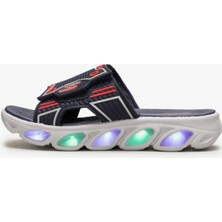 Skechers Hypno-Splash-Sernox Unisex Sandals Cırtlı Işıklı Çocuk Terlik Lacivert