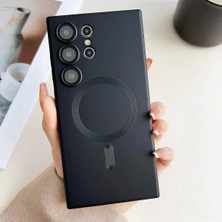 Bovinox Samsung Galaxy S25 Ultra Uyumlu Magsafe Mıknatıslı Mat Silikon Kılıf Darbe Emici