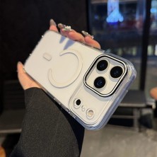 Bovinox Iphone 17 Pro Max Kılıf Magsafe ile Uyumlu Kapak Pvc Sararmaz Crystal Parlaklık
