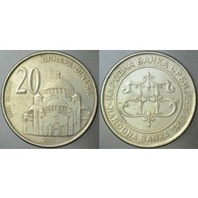 Banknoting Sırbistan 20 Dinar 2003 ( Sırbistan-Karadağ Federasyonu ) Az Çıkan Eski Tip.