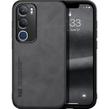 Bovinox Vivo Y19S Kamera Korumalı Kılıf Deri Görünümlü Tam Koruma Vintage Premium Deri Lansman Kılıf