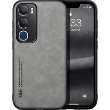 Bovinox Vivo Y19S Kamera Korumalı Kılıf Deri Görünümlü Tam Koruma Vintage Premium Deri Lansman Kılıf