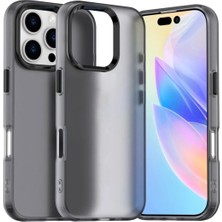 Bovinox iPhone 16 Pro Kılıf Parmak Izi Yapmaz Buzlu Şeffaf Ince Tasarım Minimalist Tasarım