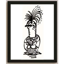 Karikatural Nezih Danyal Tipler Kişiye Özel Sertifikalı Sınırlı Fine Art Karikatür Baskı NTP00122