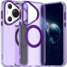 Bovinox Huawei Pura 70 Uyumlu Magsafe Şarj Destekli Renkli Kılıf Kamera Korumalı Silikon Darbe Emici Kapak