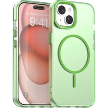 Bovinox Iphone 15 Plus Uyumlu Magsafe Şarj Destekli Renkli Kılıf Kamera Korumalı Silikon Darbe Emici Kapak