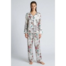 Feu De Elu Maison Royale Desenli Uzun Viskon Pijama Takımı
