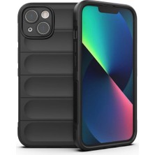 Bovinox Iphone 14 Kılıfı Darbe Emici Puffer Tasarım Kamera Korumalı Silikon Şişme Görünümlü Kapak