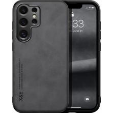 Bovinox Samsung Galaxy S25 Edge Kamera Korumalı Kılıf Deri Görünümlü Tam Koruma Vintage Premium Deri Kılıf