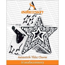 Asaf Asimetrik Yıldız Gümüş Kaplama Charm